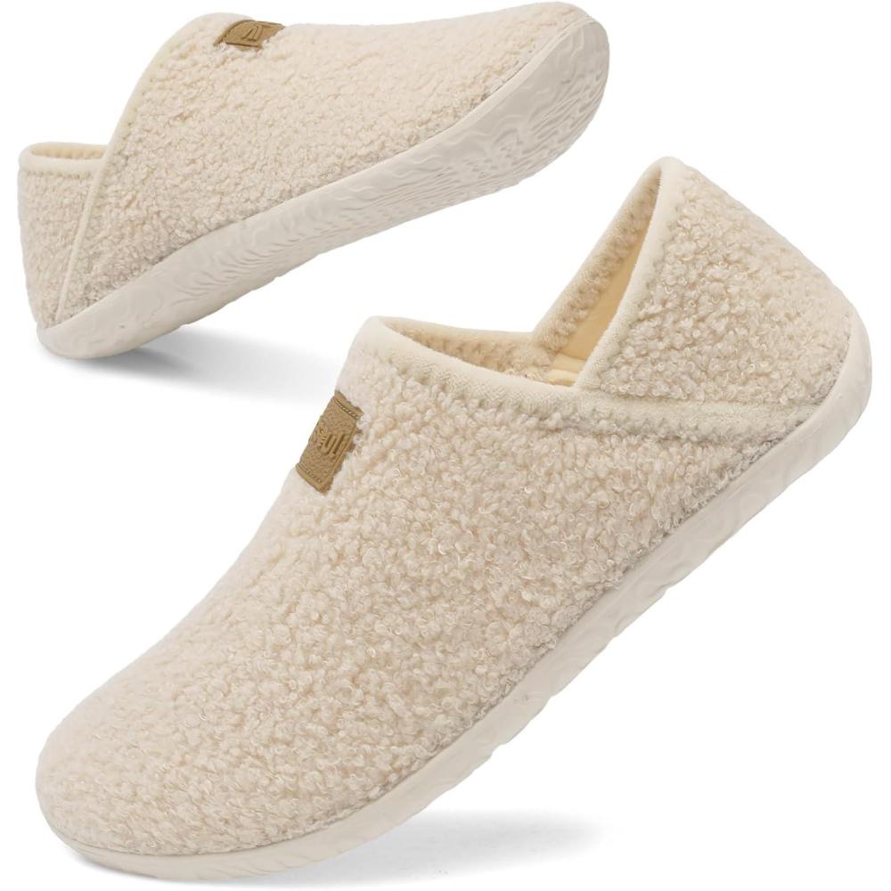 imageSpesoul Fuzzy House Slippers for Women Men Indoor Closed Back Lightweight Cozy Faux Furry Lining Barefoot House Shoes Slipper Socks for Bedroom Home Office Yoga Outdoor Walking ShoesTy4 Sobeigeyellow