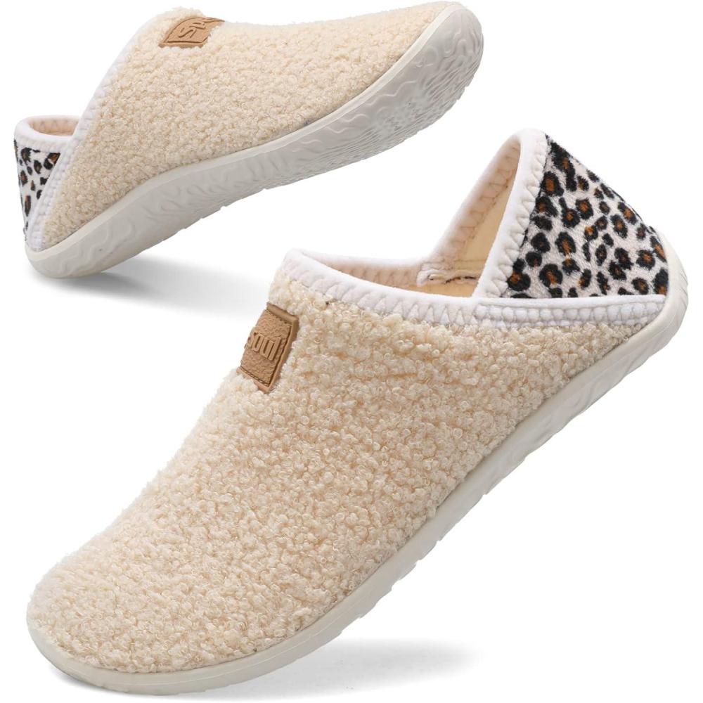 imageSpesoul Fuzzy House Slippers for Women Men Indoor Closed Back Lightweight Cozy Faux Furry Lining Barefoot House Shoes Slipper Socks for Bedroom Home Office Yoga Outdoor Walking ShoesTy1 Cpricotleo