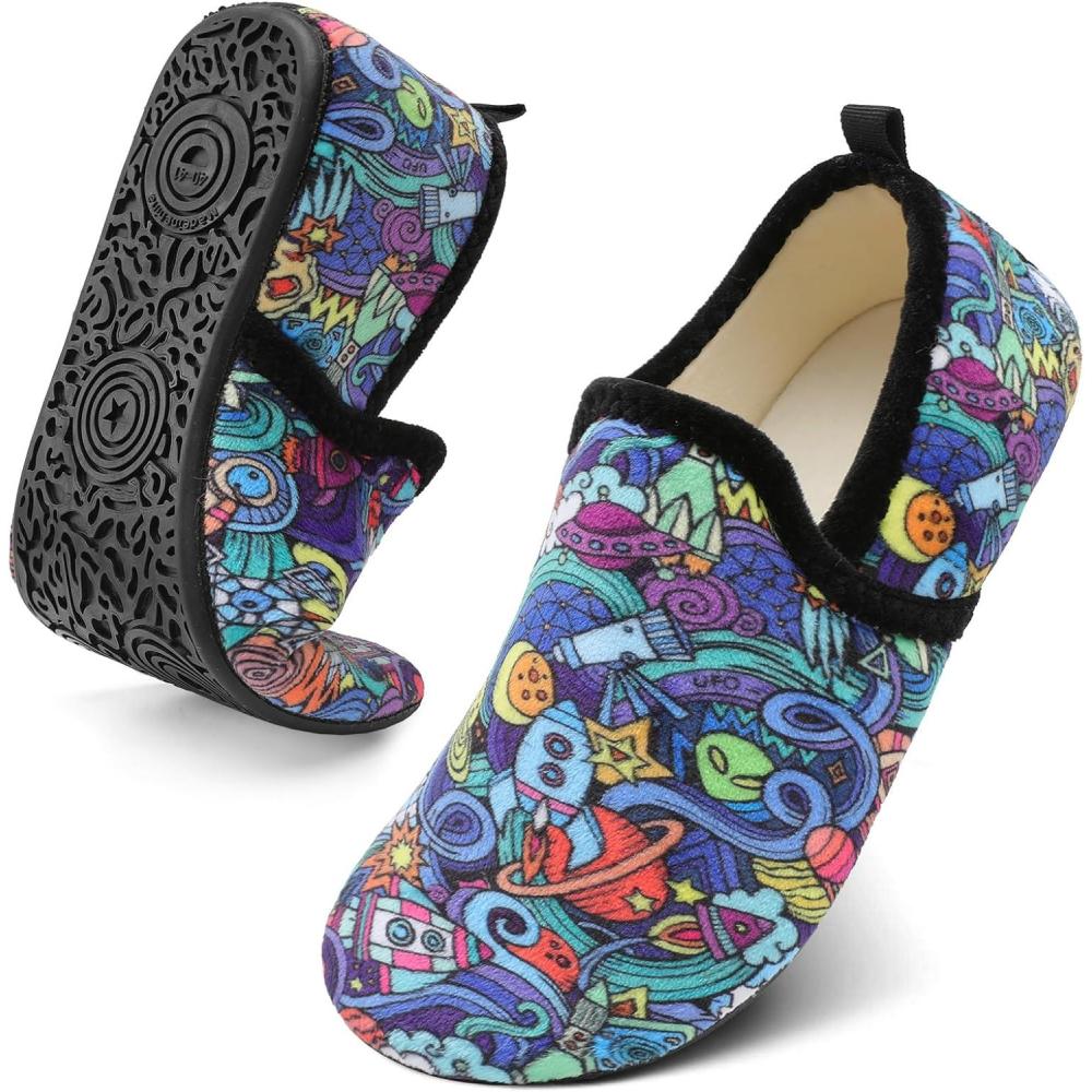imageSpesoul Slippers for Women Men Furry Indoor House Shoes Soft Rubber Sole Slipper Socks Slip On House Slippers for Bedroom Home Office Travel YogaTy7 Panavyfish