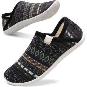 Spesoul Fuzzy House Slippers for Women Men Indoor Closed Back Lightweight Cozy Faux Furry Lining Barefoot House Shoes Slipper Socks for Bedroom Home Office Yoga Outdoor Walking Shoes(Ty2 Boblackorange)