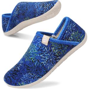 Spesoul Fuzzy House Slippers for Women Men Indoor Closed Back Lightweight Cozy Faux Furry Lining Barefoot House Shoes Slipper Socks for Bedroom Home Office Yoga Outdoor Walking Shoes(Ty2 Solidtdligrey)