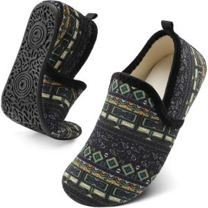 Spesoul Slippers for Women Men Furry Indoor House Shoes Soft Rubber Sole Slipper Socks Slip On House Slippers for Bedroom Home Office Travel Yoga(Ty7 Pabolack)
