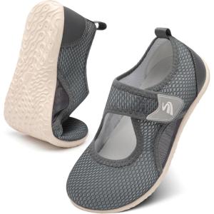 Spesoul Water Shoes for Women Men Barefoot Swim Shoes Aqua Socks Summer Sandals Breathable Quick Dry Lightweight Wide for Pool Beach River Boat Travel Waterpark Elderly(Darkgrey)