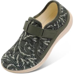 Spesoul Mens Wide Slippers Rubber Sole House Slippers Adjustable Diabetic Shoes Swollen Edema House Shoes for Indoor Outdoor Walking(Camouflage)