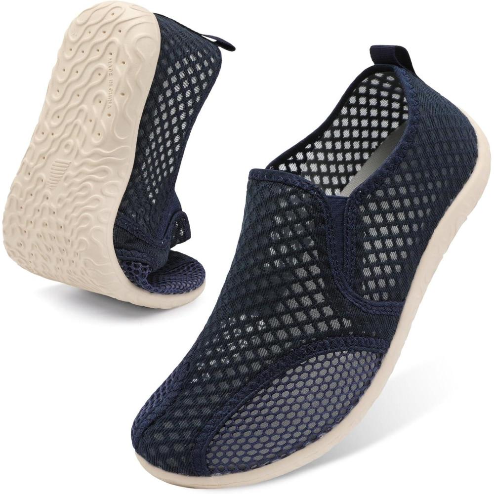 imageSpesoul Water Shoes for Women Men QuickDry Swim Shoes Barefoot Aqua Socks Breathable Beach Sandals for Pool Surf Travel Camping Yoga Outdoor SportsNavy