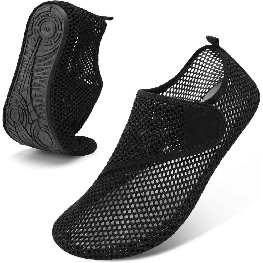 imageSpesoul Womens Mens Water Shoes Quick Dry Beach Swim Shoes Barefoot Aqua Socks Outdoor Sand Socks for Pool River DivingTy2 Velblack