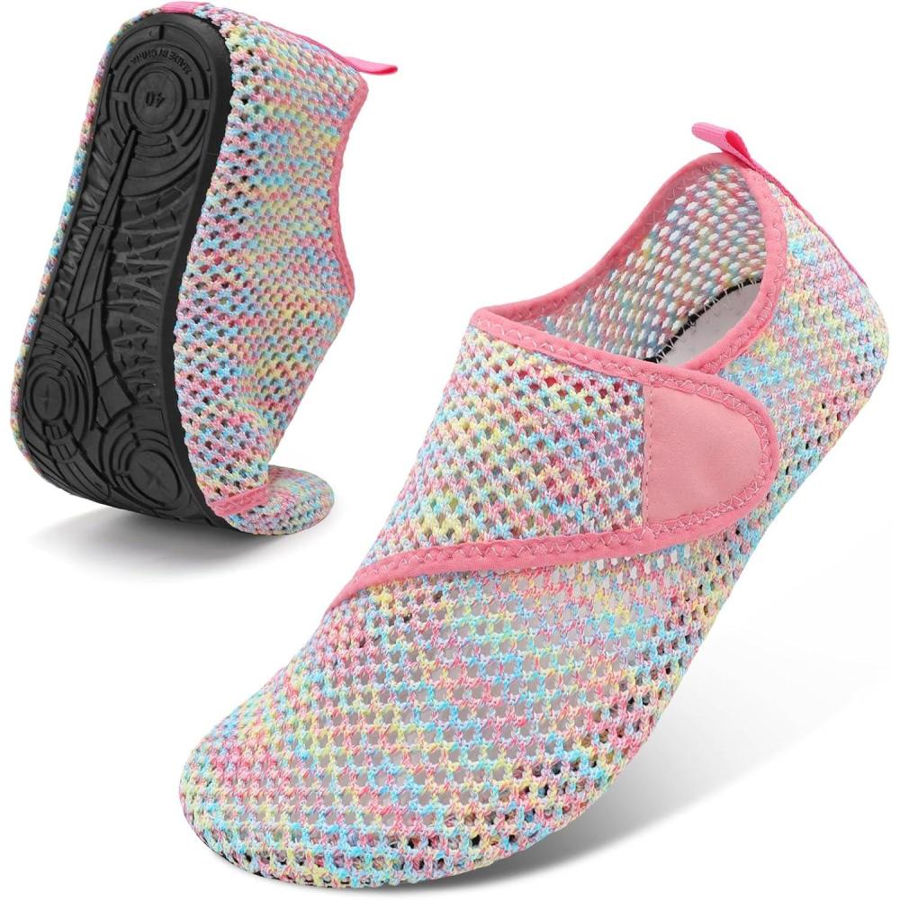 imageSpesoul Womens Mens Water Shoes Quick Dry Beach Swim Shoes Barefoot Aqua Socks Outdoor Sand Socks for Pool River DivingTy2 Velpink
