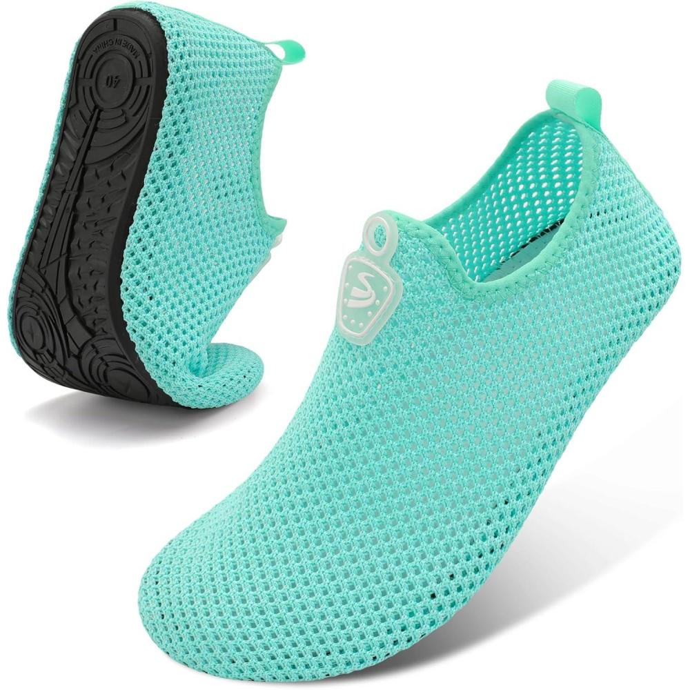 imageSpesoul Womens Mens Water Shoes Quick Dry Beach Swim Shoes Barefoot Aqua Socks Outdoor Sand Socks for Pool River DivingTy4 Cyan