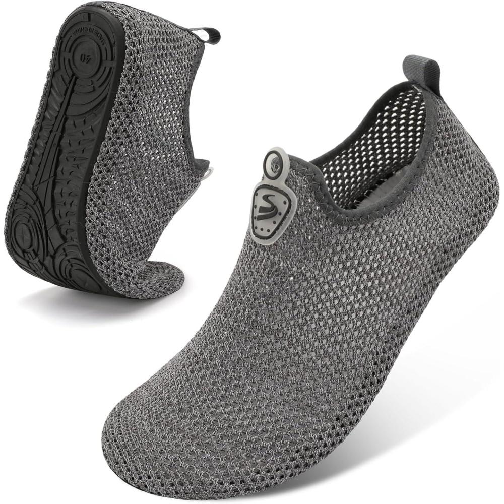 imageSpesoul Womens Mens Water Shoes Quick Dry Beach Swim Shoes Barefoot Aqua Socks Outdoor Sand Socks for Pool River DivingTy4 Midgrey