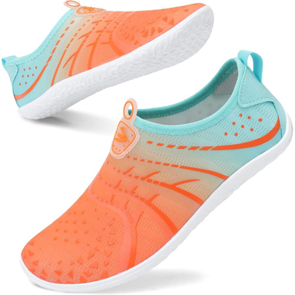 imageSpesoul Womens and Mens Water Shoes Breathable Quick Dry Soft Barefoot Aqua Socks for Hiking Swim Beach Surf Yoga SportJiao Blorange