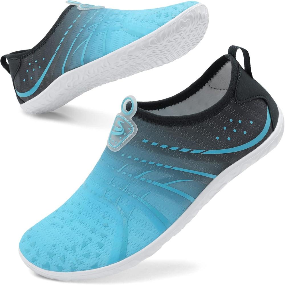 imageSpesoul Womens and Mens Water Shoes Breathable Quick Dry Soft Barefoot Aqua Socks for Hiking Swim Beach Surf Yoga SportJiao Daliblue