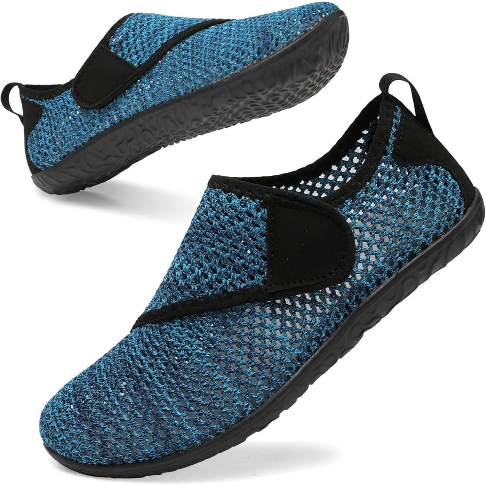 imageSpesoul Womens and Mens Water Shoes Breathable Quick Dry Soft Barefoot Aqua Socks for Hiking Swim Beach Surf Yoga SportTy4 Blue