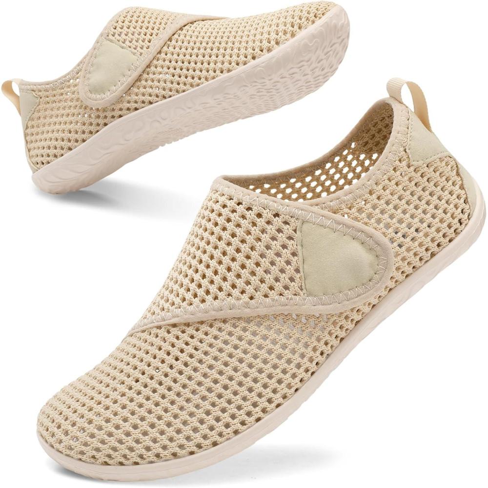 imageSpesoul Womens and Mens Water Shoes Breathable Quick Dry Soft Barefoot Aqua Socks for Hiking Swim Beach Surf Yoga SportTy4 Meshbeige