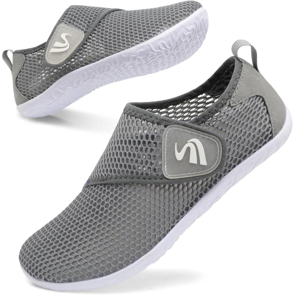 imageSpesoul Womens and Mens Water Shoes Breathable Quick Dry Soft Barefoot Aqua Socks for Hiking Swim Beach Surf Yoga SportTy5 Darkgrey