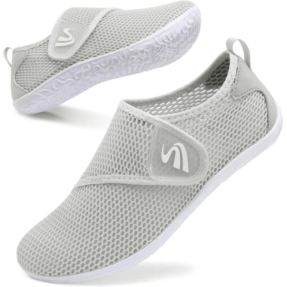 imageSpesoul Womens and Mens Water Shoes Breathable Quick Dry Soft Barefoot Aqua Socks for Hiking Swim Beach Surf Yoga SportTy5 Lightgrey