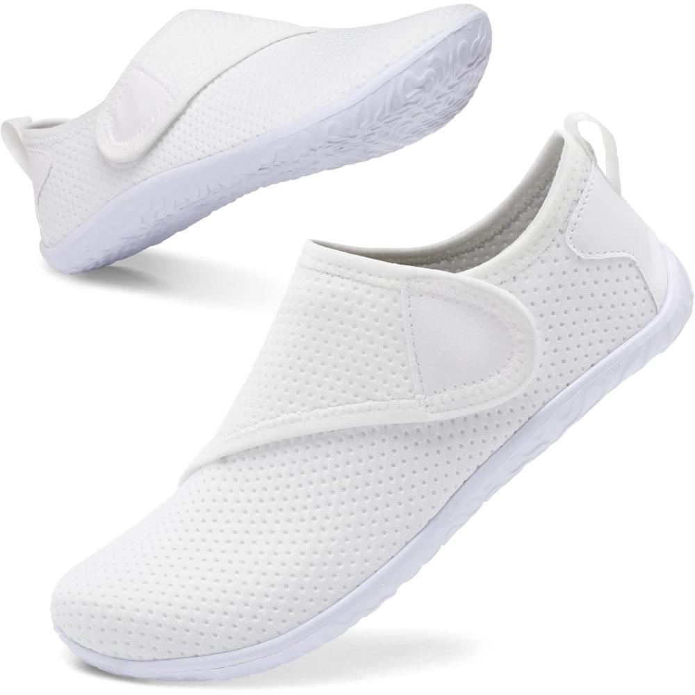 imageSpesoul Womens and Mens Water Shoes Breathable Quick Dry Soft Barefoot Aqua Socks for Hiking Swim Beach Surf Yoga SportVel White