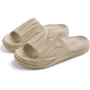 Spesoul Cloud Slides for Men Women Soft Thick Sole Slide Sandals Recovery Foam Pillow Slippers for House Shower Pool Beach Indoor Outdoor Walking(Brown)