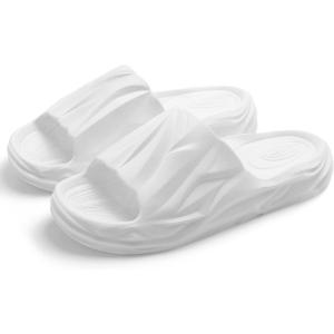 Spesoul Cloud Slides for Men Women Soft Thick Sole Slide Sandals Recovery Foam Pillow Slippers for House Shower Pool Beach Indoor Outdoor Walking(White)