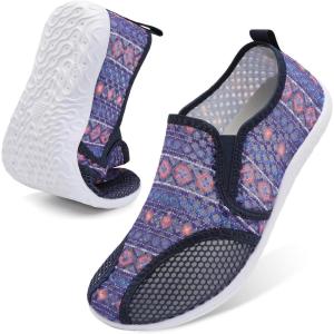 Spesoul Water Shoes for Women Men Quick-Dry Swim Shoes Barefoot Aqua Socks Breathable Beach Sandals for Pool Surf Travel Camping Yoga Outdoor Sports(Boxinavy)