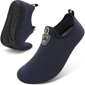 Spesoul Womens Mens Water Shoes Quick Dry Beach Swim Shoes Barefoot Aqua Socks Outdoor Sand Socks for Pool River Diving(Solid Navy)
