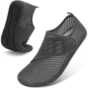 Spesoul Womens Mens Water Shoes Quick Dry Beach Swim Shoes Barefoot Aqua Socks Outdoor Sand Socks for Pool River Diving(Ty2 Darkgrey)