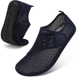 Spesoul Womens Mens Water Shoes Quick Dry Beach Swim Shoes Barefoot Aqua Socks Outdoor Sand Socks for Pool River Diving(Ty2 Navy)