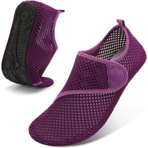 Spesoul Womens Mens Water Shoes Quick Dry Beach Swim Shoes Barefoot Aqua Socks Outdoor Sand Socks for Pool River Diving(Ty2 Purple)
