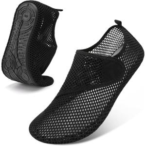 Spesoul Womens Mens Water Shoes Quick Dry Beach Swim Shoes Barefoot Aqua Socks Outdoor Sand Socks for Pool River Diving(Ty2 Velblack)
