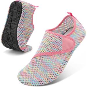 Spesoul Womens Mens Water Shoes Quick Dry Beach Swim Shoes Barefoot Aqua Socks Outdoor Sand Socks for Pool River Diving(Ty2 Velpink)