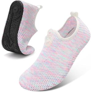 Spesoul Womens Mens Water Shoes Quick Dry Beach Swim Shoes Barefoot Aqua Socks Outdoor Sand Socks for Pool River Diving(Ty4 Colorwhite)
