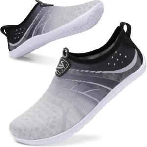 Spesoul Womens and Mens Water Shoes Breathable Quick Dry Soft Barefoot Aqua Socks for Hiking Swim Beach Surf Yoga Sport(Al Jiao Blgrey)
