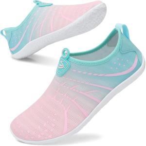Spesoul Womens and Mens Water Shoes Breathable Quick Dry Soft Barefoot Aqua Socks for Hiking Swim Beach Surf Yoga Sport(Al Jiao Bluepink)