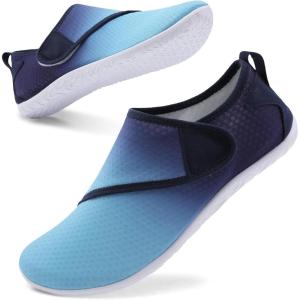 Spesoul Womens and Mens Water Shoes Breathable Quick Dry Soft Barefoot Aqua Socks for Hiking Swim Beach Surf Yoga Sport(Bl Vel Hole2navyblue)
