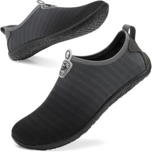 Spesoul Womens and Mens Water Shoes Breathable Quick Dry Soft Barefoot Aqua Socks for Hiking Swim Beach Surf Yoga Sport(Jb Blackgrey)