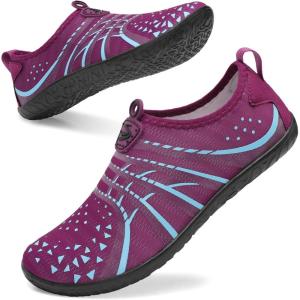 Spesoul Womens and Mens Water Shoes Breathable Quick Dry Soft Barefoot Aqua Socks for Hiking Swim Beach Surf Yoga Sport(Jiao Ty1blpurple)