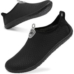 Spesoul Womens and Mens Water Shoes Breathable Quick Dry Soft Barefoot Aqua Socks for Hiking Swim Beach Surf Yoga Sport(Ls Black)