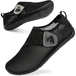 Spesoul Womens and Mens Water Shoes Breathable Quick Dry Soft Barefoot Aqua Socks for Hiking Swim Beach Surf Yoga Sport(Ty5 Black)