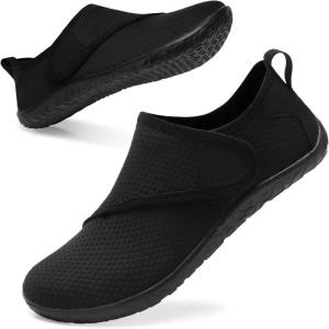 Spesoul Womens and Mens Water Shoes Breathable Quick Dry Soft Barefoot Aqua Socks for Hiking Swim Beach Surf Yoga Sport(Vel Black)