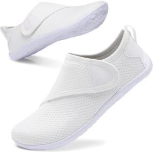 Spesoul Womens and Mens Water Shoes Breathable Quick Dry Soft Barefoot Aqua Socks for Hiking Swim Beach Surf Yoga Sport(Vel White)