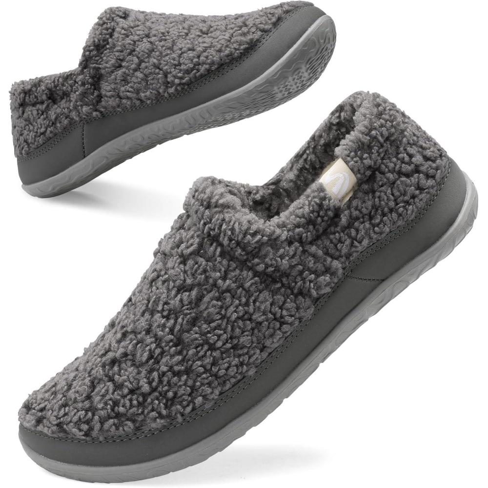 imageSpesoul Cozy House Slippers for Women Men Fuzzy Indoor House Shoes Warm Home Slipper Socks Outdoor Moccasin Slippers Sneakers Closed Back Lightweight Barefoot for Bedroom Office TravelAd Grey