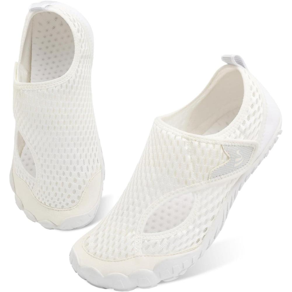 imageSpesoul Water Shoes for Women Men Quick Dry Aqua Socks for Swim Beach Pool Hiking Training Summer Sandals Outdoor Zero Drop Barefoot ShoesAvel White