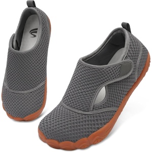 Spesoul Barefoot Shoes Women Wide Diabetic Shoes Orthopedic Neuropathy Womens Walking Shoes Slip On Sneakers Adjustable Lightweight Zero Drop for Edema Swollen Feet Hiking Water Grounded Elderly(Darkgrey)