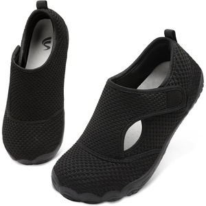 Spesoul Barefoot Shoes Women Wide Diabetic Shoes Orthopedic Neuropathy Womens Walking Shoes Slip On Sneakers Adjustable Lightweight Zero Drop for Edema Swollen Feet Hiking Water Grounded Elderly(Black)