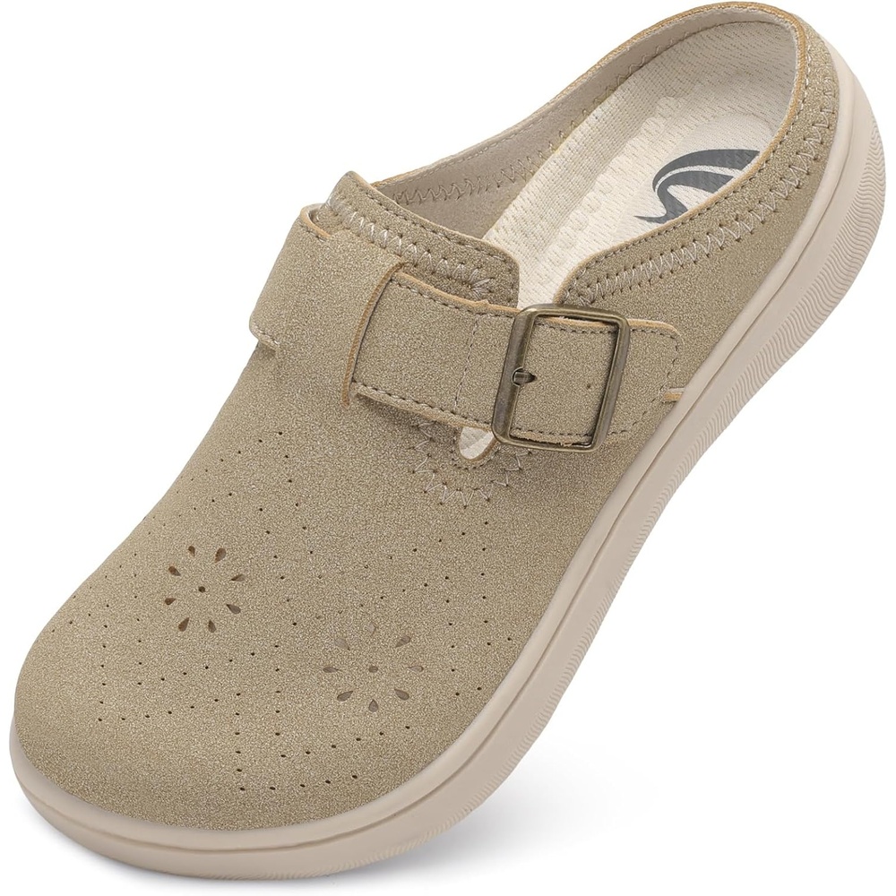 image:imageSpesoul Clogs for Women Wide Width Slip On Mules Slide On Potato Shoes Diabetic Slippers Closed Toe Zero Drop for Swollen Feet Summer Indoor OutdoorLightbeige
