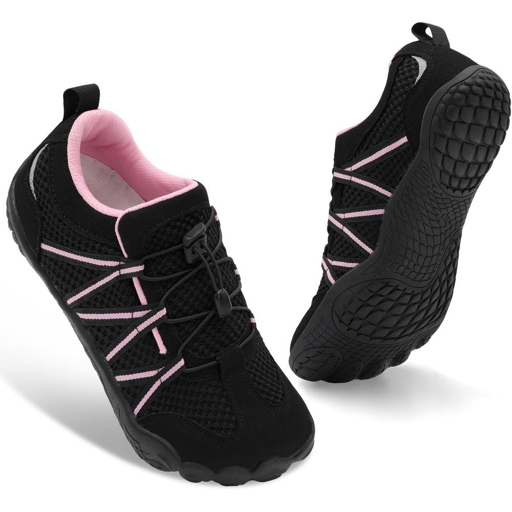 image:imageSpesoul Womens Mens Barefoot Shoes Wide Toe Box Walking Shoes Minimalist Slip On Sneakers Zero Drop Lightweight Breathable for Hiking Water Trail Running Workout Grounded Walking GymBlackpink