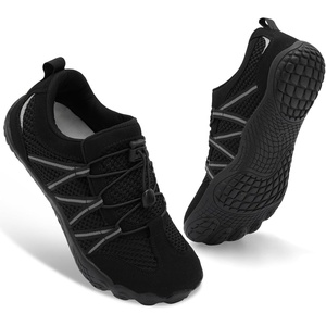 Spesoul Womens Mens Barefoot Shoes Wide Toe Box Walking Shoes Minimalist Slip On Sneakers Zero Drop Lightweight Breathable for Hiking Water Trail Running Workout Grounded Walking Gym(Black)