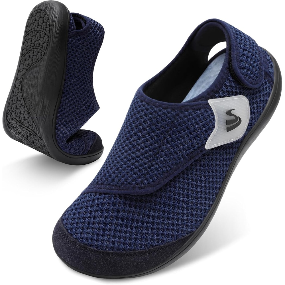 image:imageSpesoul Wide Diabetic Slippers for Men Adjustable Mens Diabetic Shoes Slip On Orthopedic Walking Shoes Recovery Sandals for Swollen Edema Feet