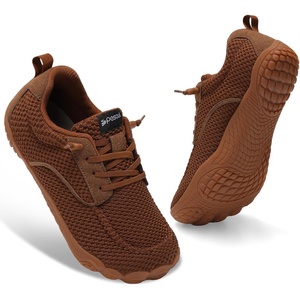 Spesoul Mens Barefoot Shoes Wide Hiking Shoes Zero Drop Minimalist Sneakers Lightweight Breathable Slip On for Water Trail Running Workout Grounded Walking(Darkbrown)