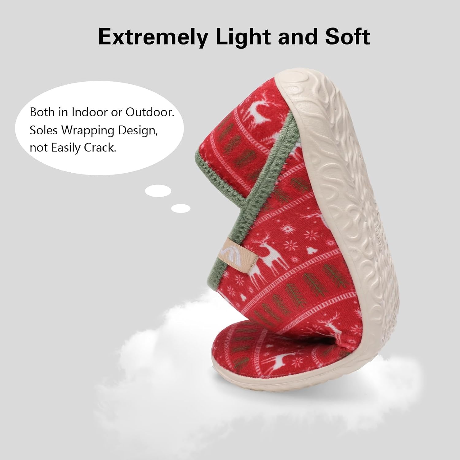 image:imageSpesoul Fuzzy House Slippers for Women Men Indoor Closed Back Lightweight Cozy Faux Furry Lining Barefoot House Shoes Slipper Socks for Bedroom Home Office Yoga Outdoor Walking ShoesRedchriselk