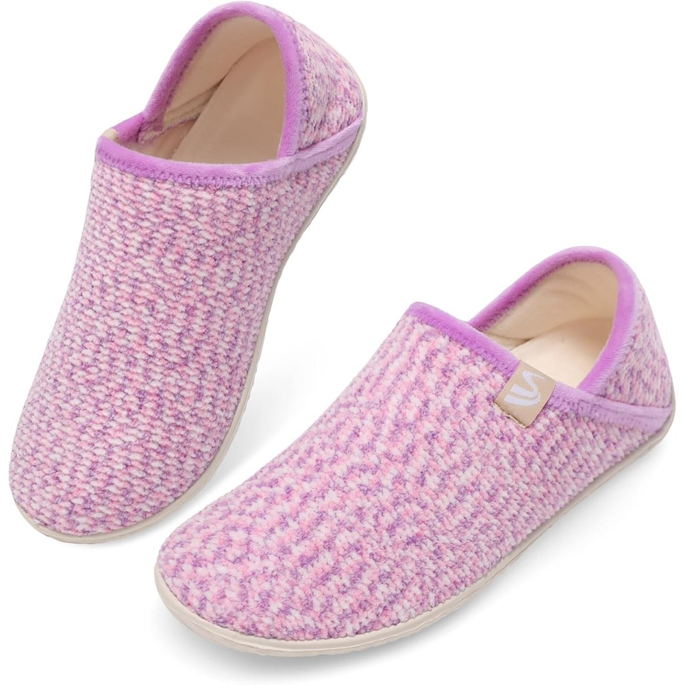 image:imageSpesoul Fuzzy House Slippers for Women Men Indoor Closed Back Lightweight Cozy Faux Furry Lining Barefoot House Shoes Slipper Socks for Bedroom Home Office Yoga Outdoor Walking ShoesPurplepink